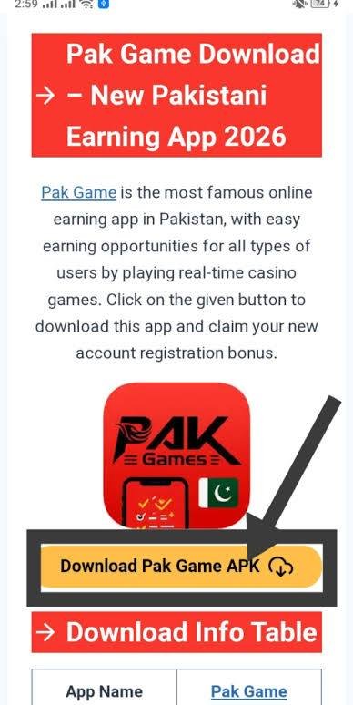Pak New Game Download APK